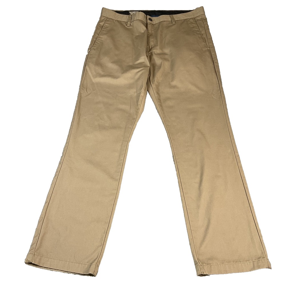 Volcom Corpo Class Men's Chino Pants Flat Front Khaki Beige‎ Size 37x32 "READ"